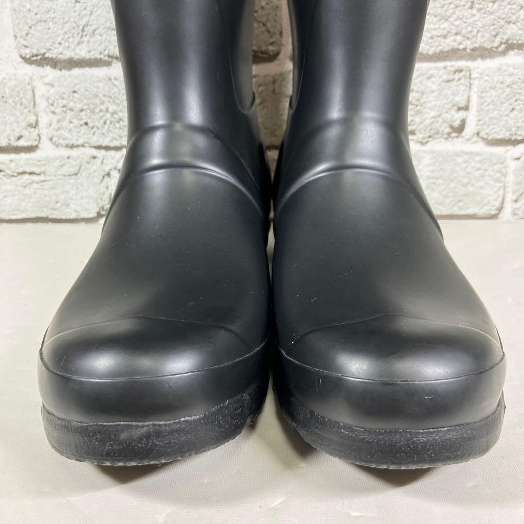【試着程度】HUNTER レインブーツ 黒 ロング ラバー レディース UK6