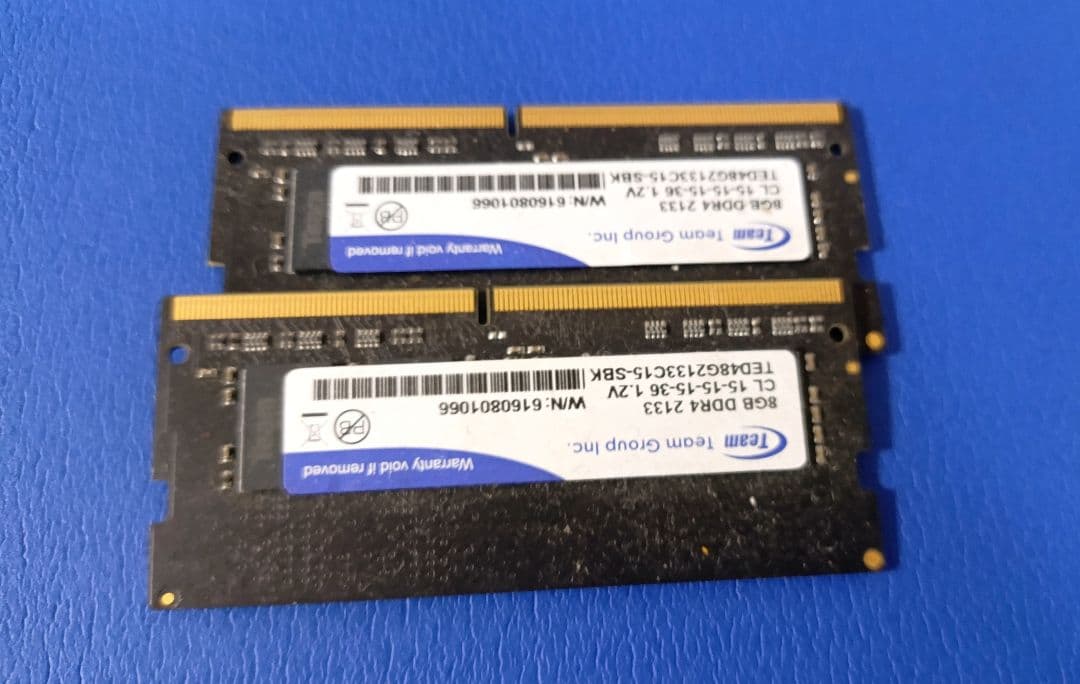 8GB DDR4 SO-DIMM 2枚セット