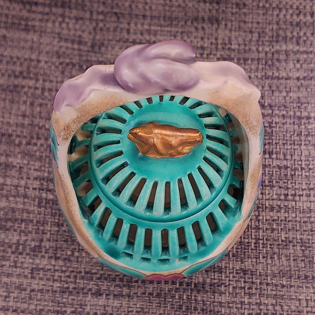 京焼　香炉　金彩の装飾　金粉椿