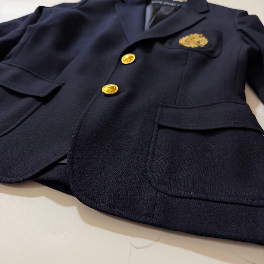 金ボタン✨️ラルフローレン 紺ブレ テーラードジャケット エンブレム刺繍 M相当