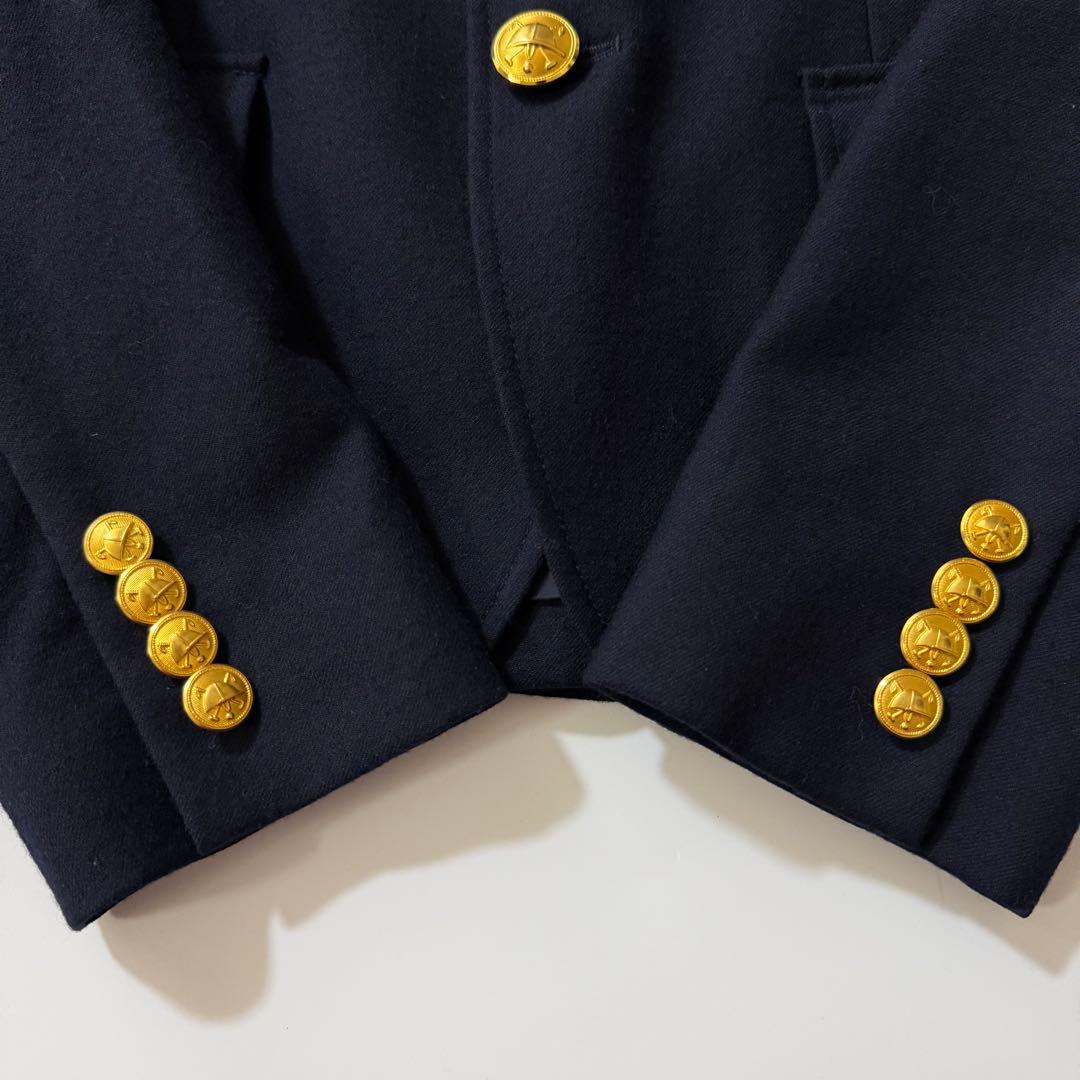 金ボタン✨️ラルフローレン 紺ブレ テーラードジャケット エンブレム刺繍 M相当