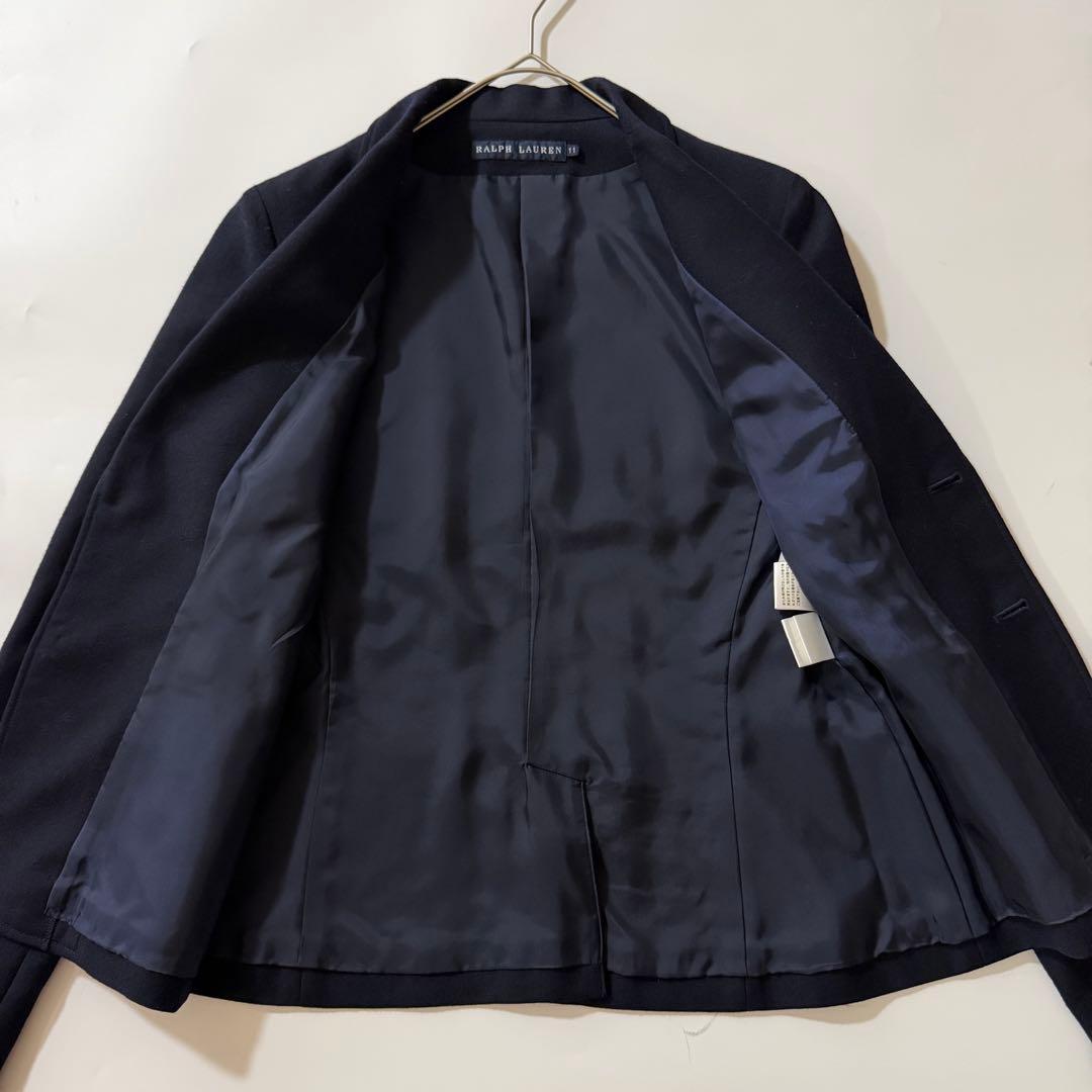 金ボタン✨️ラルフローレン 紺ブレ テーラードジャケット エンブレム刺繍 M相当