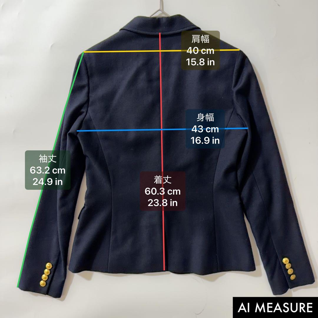 金ボタン✨️ラルフローレン 紺ブレ テーラードジャケット エンブレム刺繍 M相当