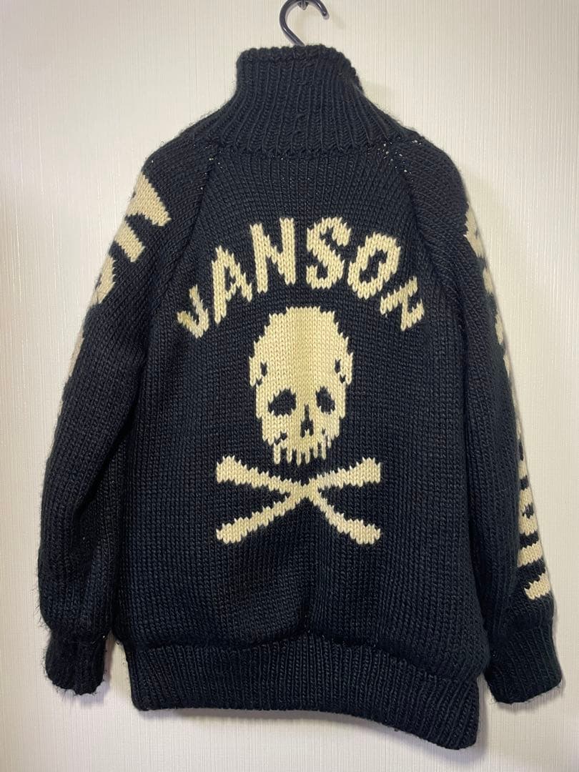 VANSON スカルデザイン ニットセーター