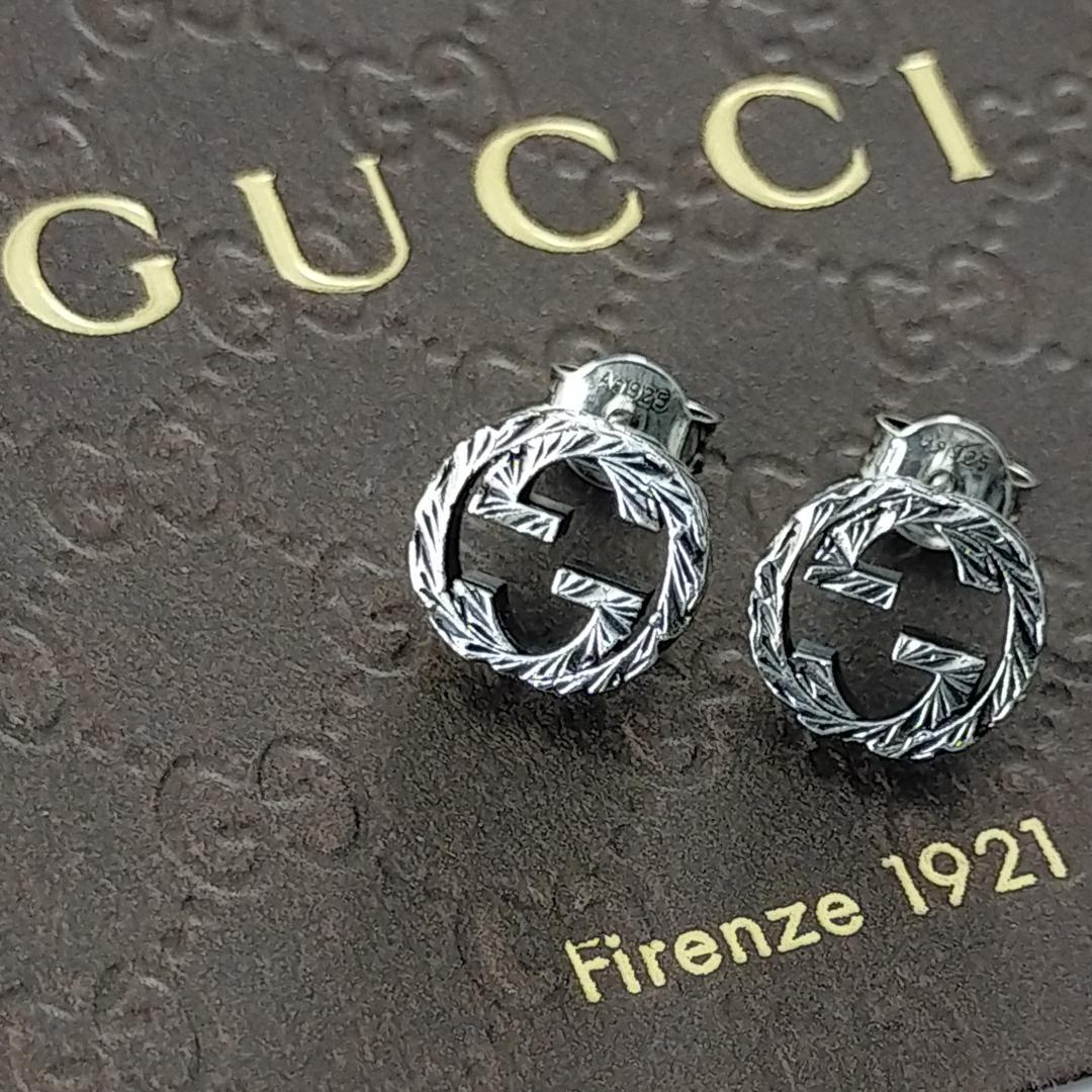 ★SALE★【GUCCI】インターロッキング　　G　アラベスク　ピアス　1458