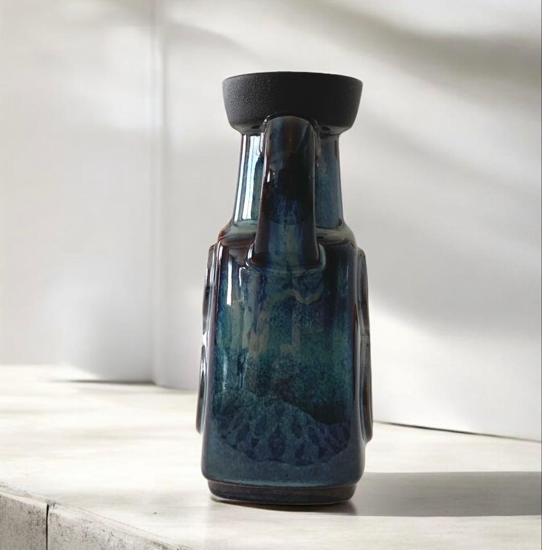 北欧ビンテージ・スーホルム / Søholm・高さ18cm・青いピッチャー