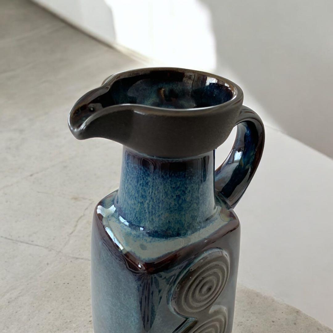 北欧ビンテージ・スーホルム / Søholm・高さ18cm・青いピッチャー