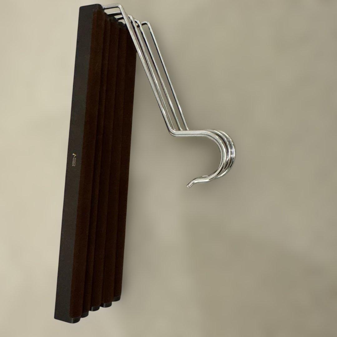 中田ハンガー スラックスハンガー 5本セット スモークブラウン