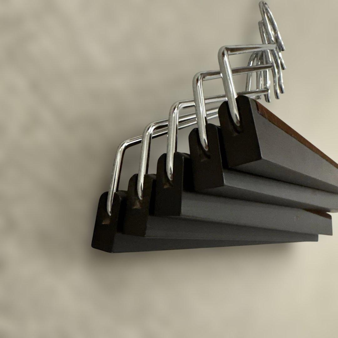 中田ハンガー スラックスハンガー 5本セット スモークブラウン