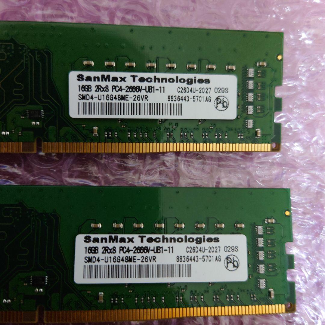 最終値下げ　SanMax メモリ 64GB (16GB×4) DDR4-2666