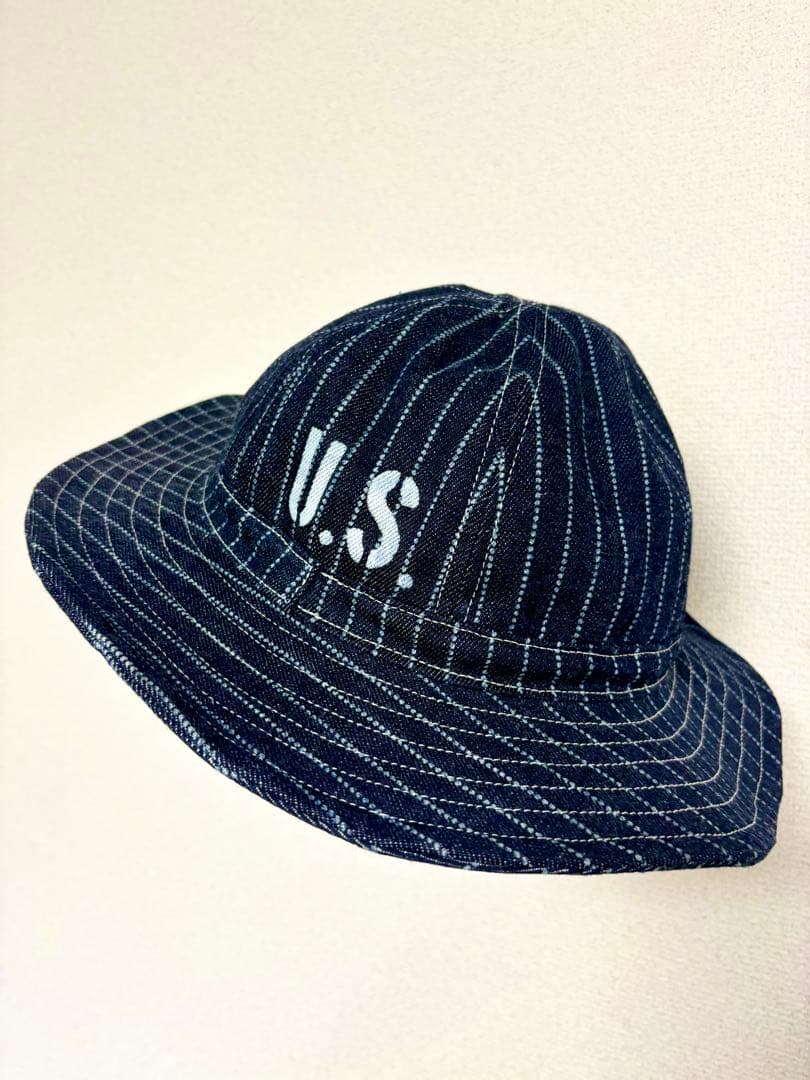岡山産58cmUS ARMY M-37 DenimHATウォバッシュデニムハット