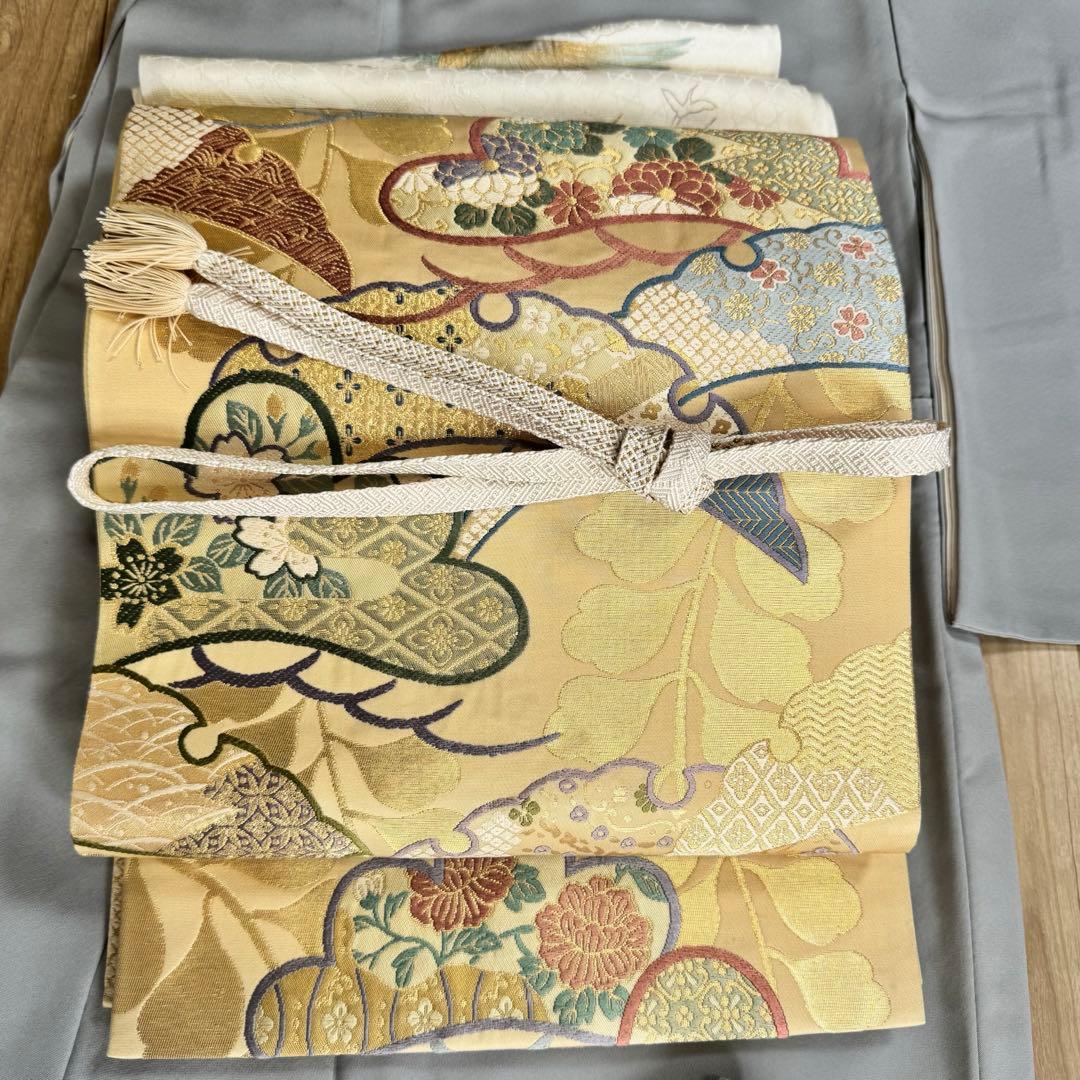 超美品　色留袖　着物　168裄68　帯揚　帯締　袋帯　フルセット　トール　水色