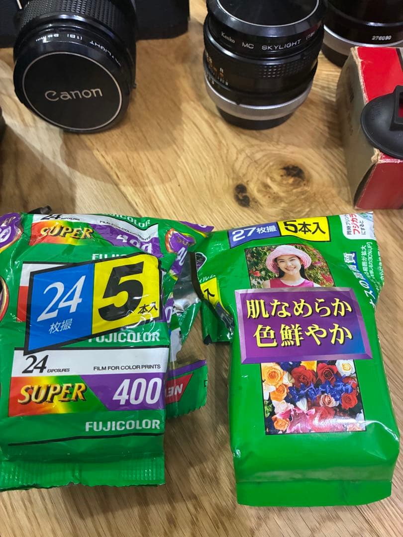 Canon EF フィルム カメラ 一眼レフ 望遠レンズ フラッシュ セット