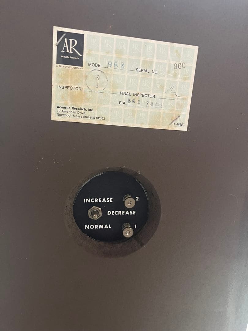 AR ACOUSTIC RESEARCH フロアスタンディングスピーカー