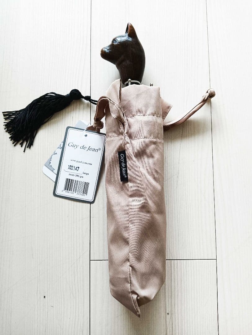 ★新価格★ Guy de jean 折り畳み傘 雨/日傘兼用：ネコ