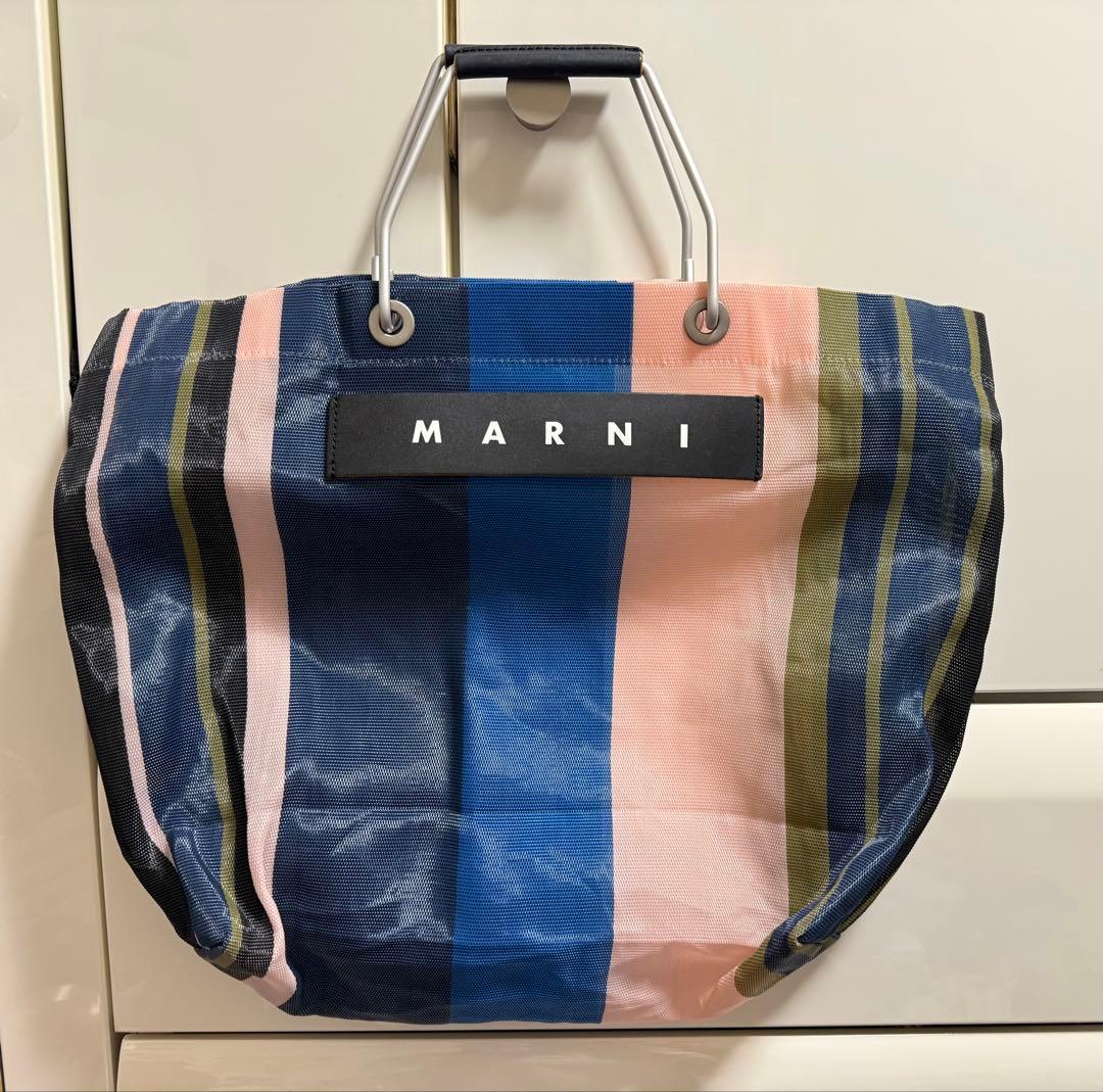 MARNI ストライプ ナイロンバッグ