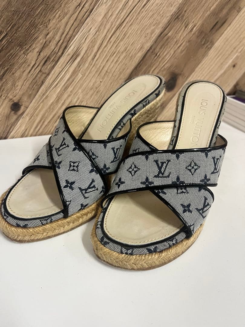 Louis Vuitton ルイヴィトン　エスパドリーユ サンダル グレー