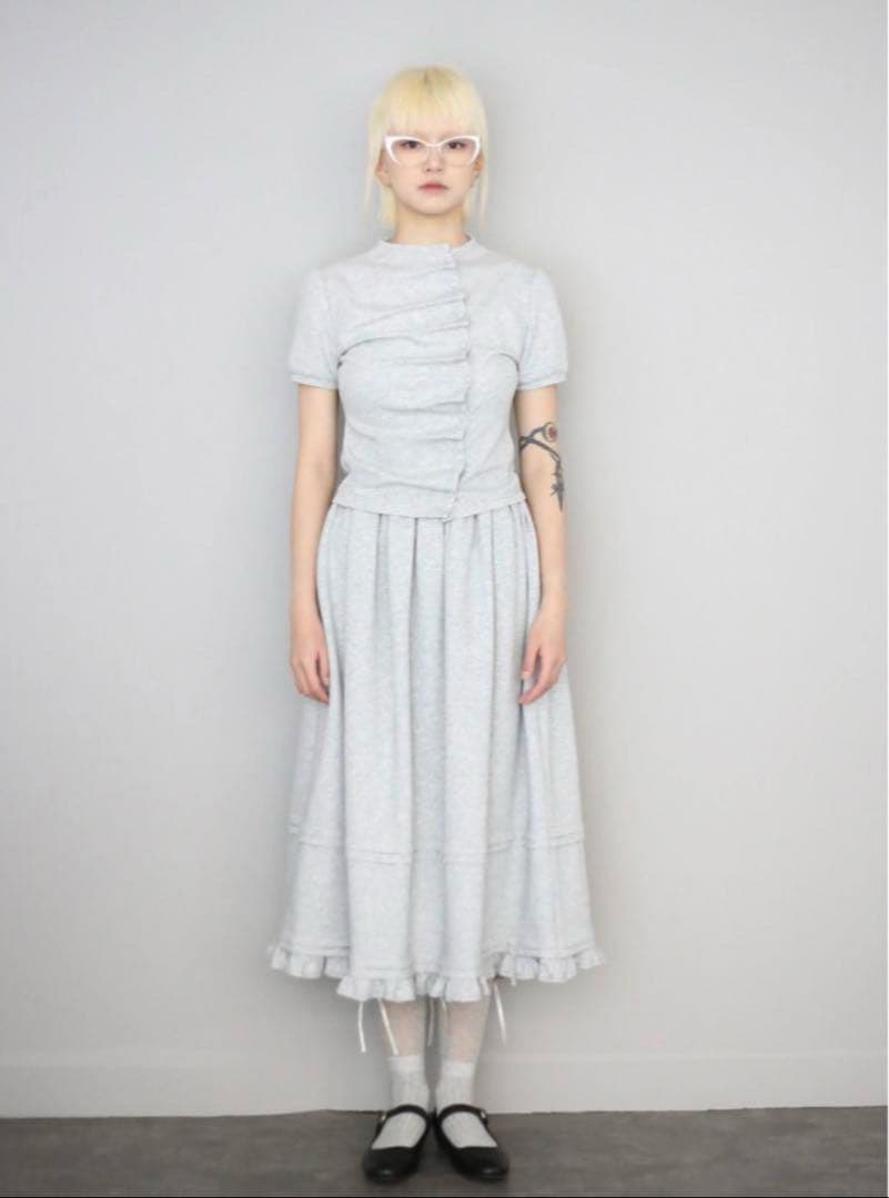 トップス tieme button up T-shirt-GRAY