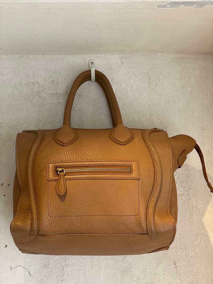 【美品】CÉLINE ラゲージ マイクロショッパー　カーフスキン製