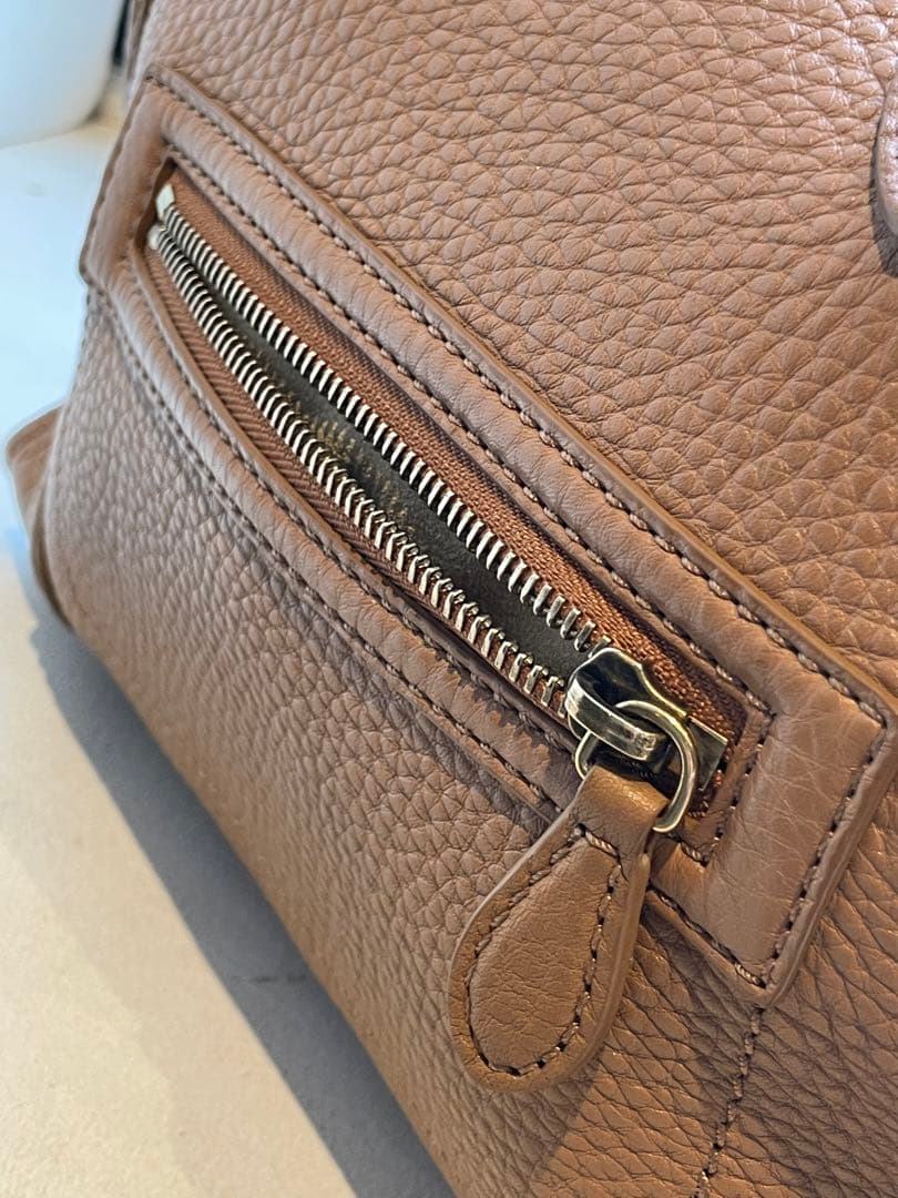 【美品】CÉLINE ラゲージ マイクロショッパー　カーフスキン製