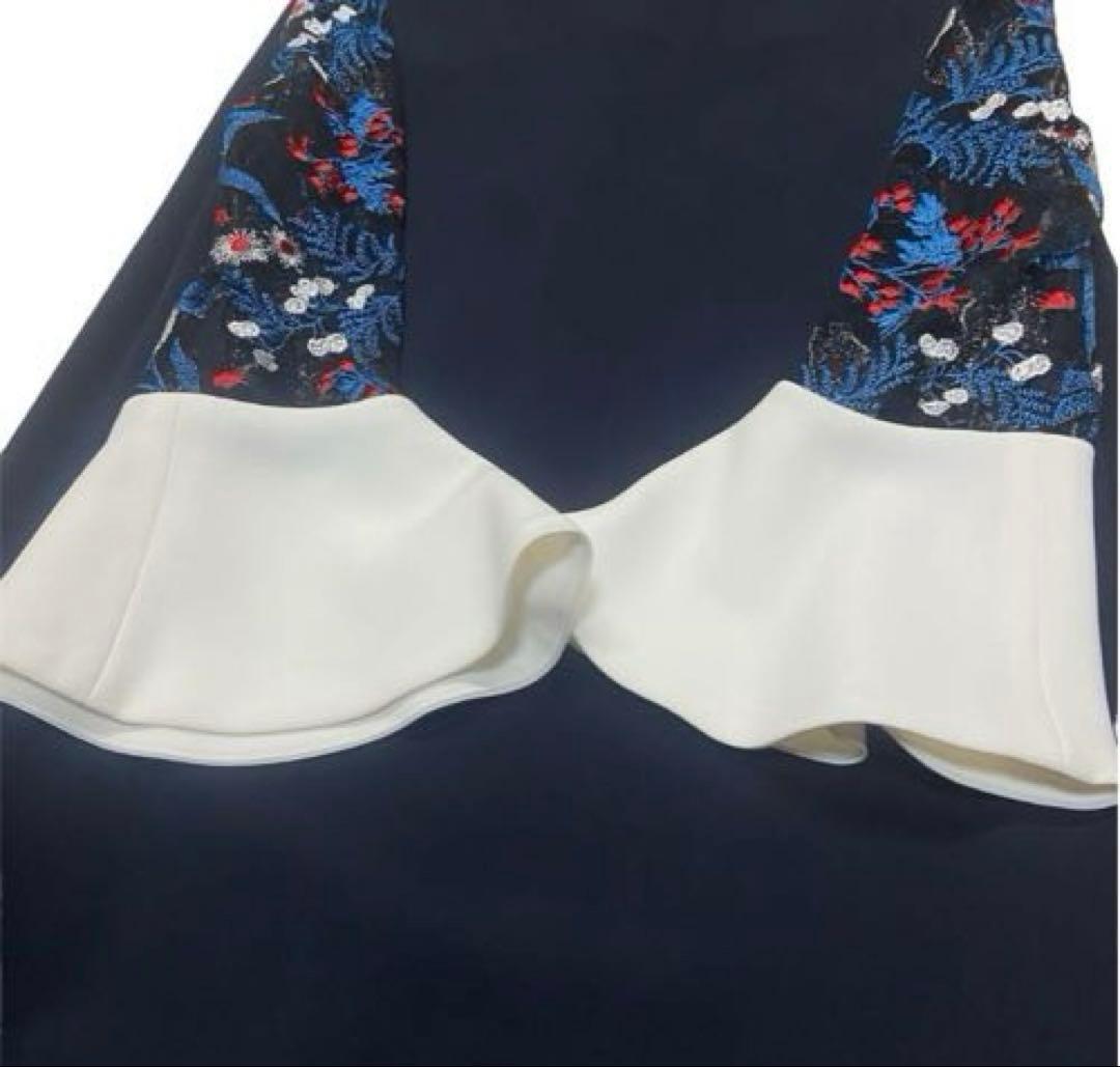 美品 Mame Kurogouchi ボタニカルレーススリーブ ドレスワンピース