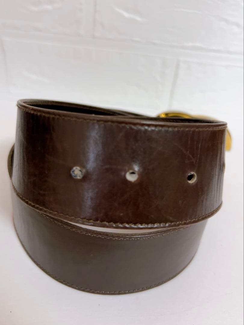 グッチ　GUCCI ベルト　ブラウン　GGバックル 75