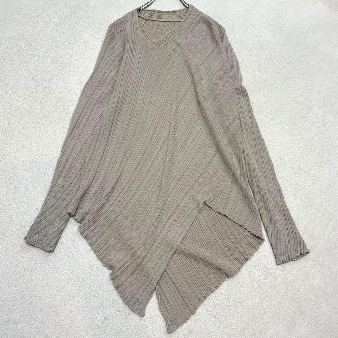 ヨーガンレール アシンメトリー F チュニック リブ シルク プルオーバー