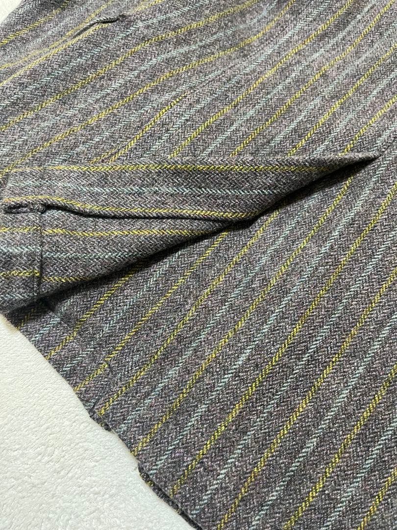 dris van noten ヘリンボーン　テーラードジャケット　48 パープル