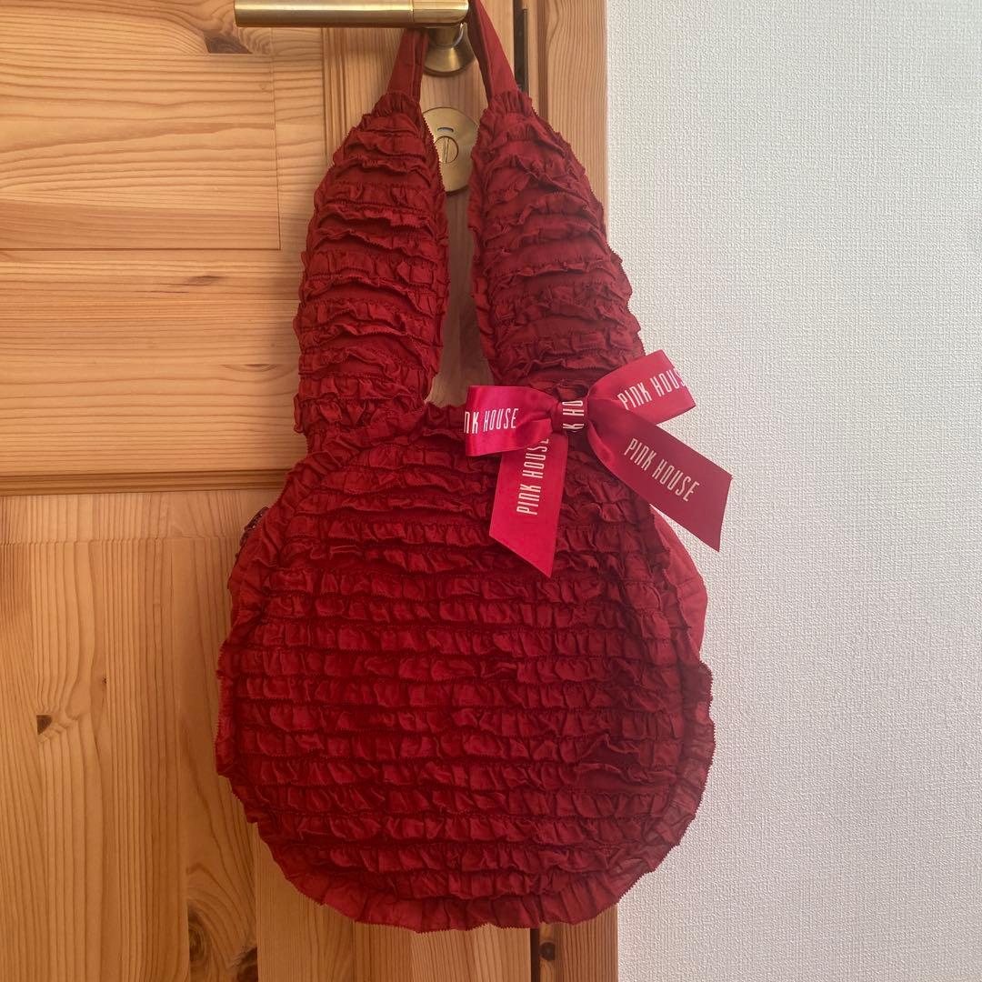 ピンクハウス　ウサギ耳デザインバッグ 赤