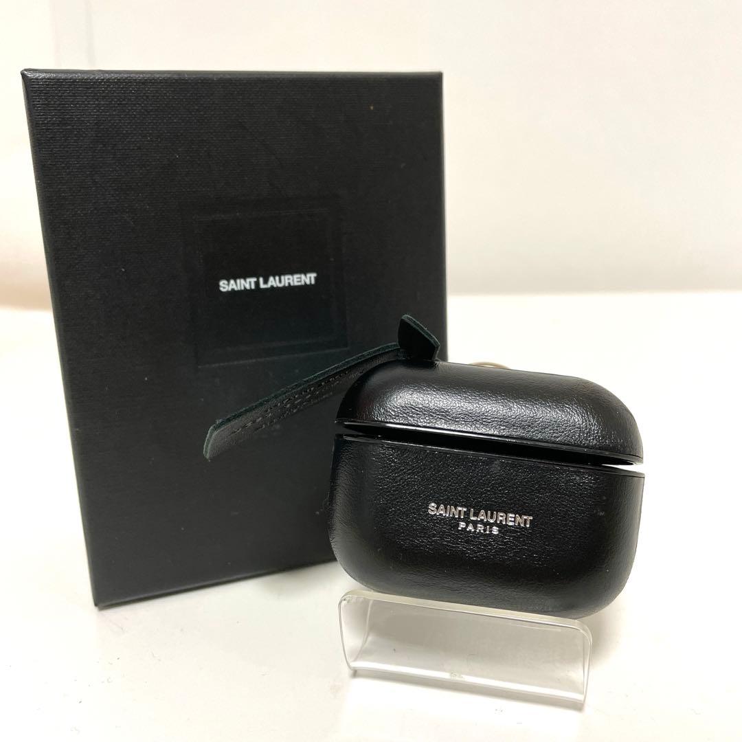 YSL サンローラン レザー AirPods Pro ケース ブラック 中古