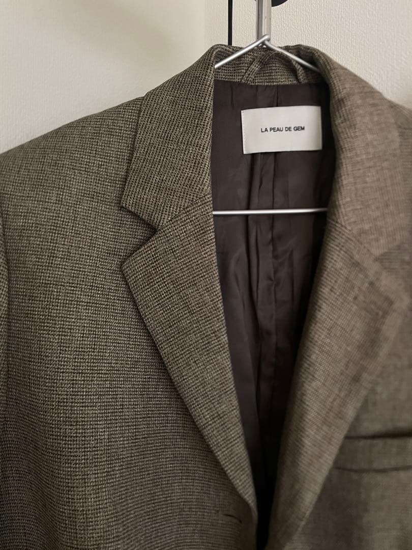 ジャケット・アウター LA PEAU DE GEM check jacket