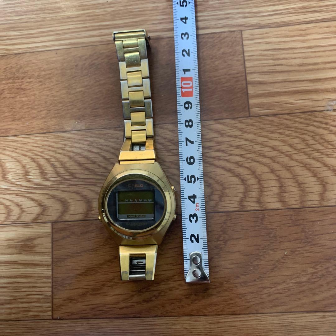 【ジャンク、現状不動】CASIO Casiotron ゴールド腕時計