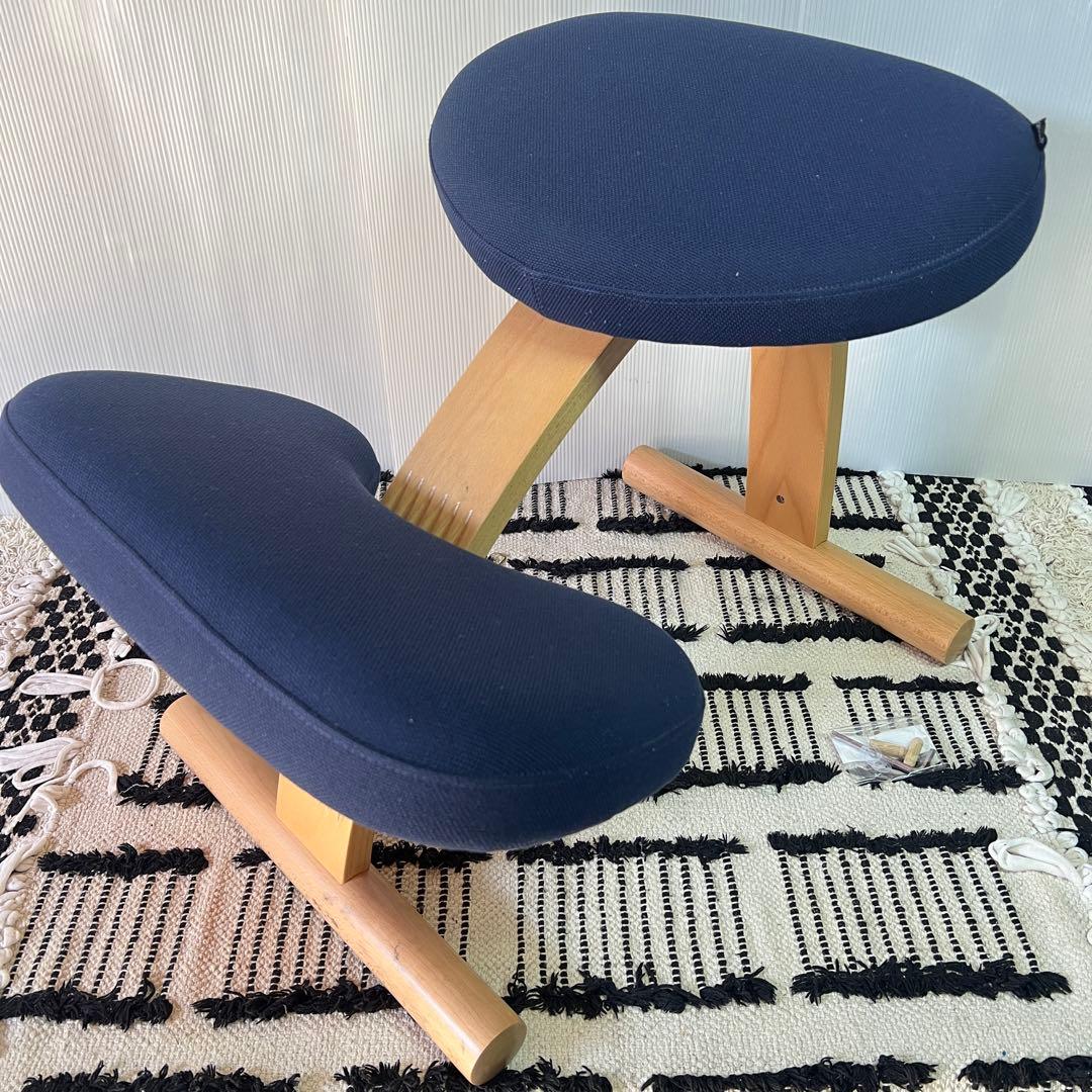 美品✨ Rybo リボ社 バランスイージー バランスチェア ネイビー 姿勢改善