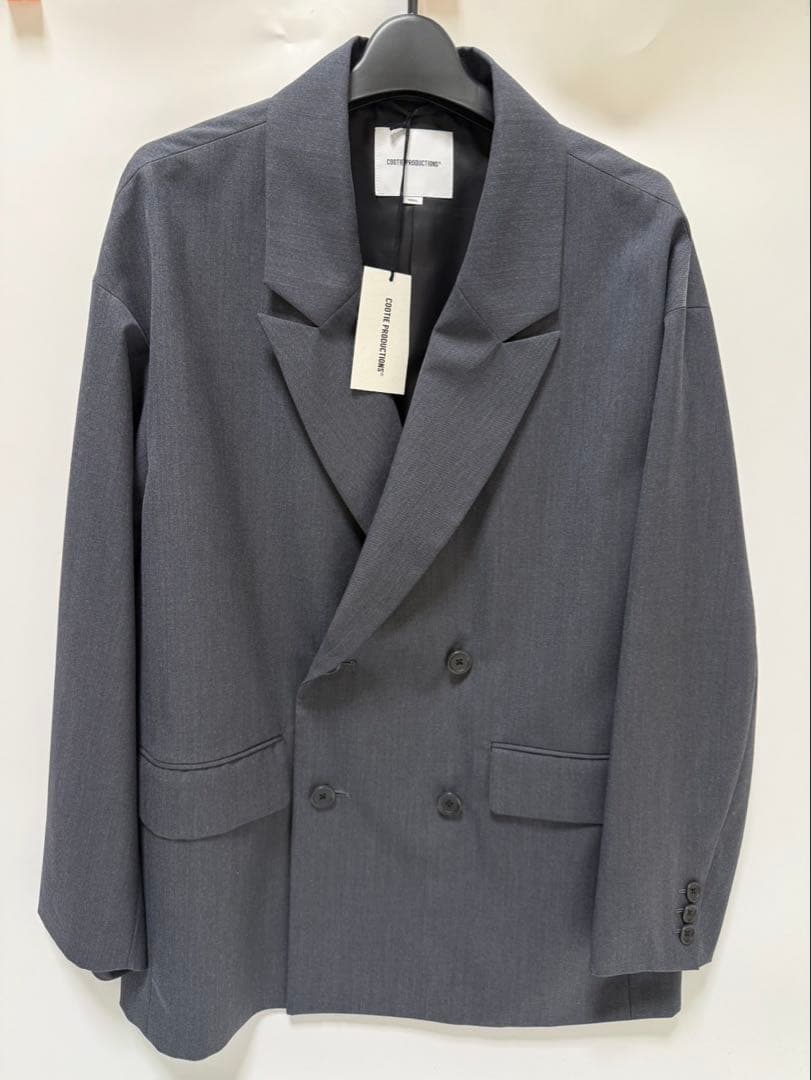 COTE PRODUCTIONS グレー ダブルブレストジャケット Sサイズ