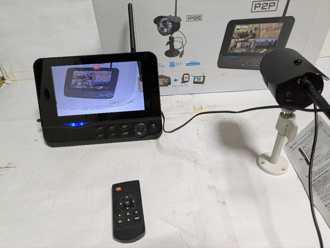 サンワサプライ防犯カメラ1台モニターセット、リモコン操作、エルパと同様仕様