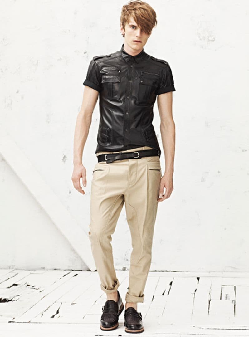 バルマンBALMAIN総額100万近い セットアップ レザーシャツ 2013SS