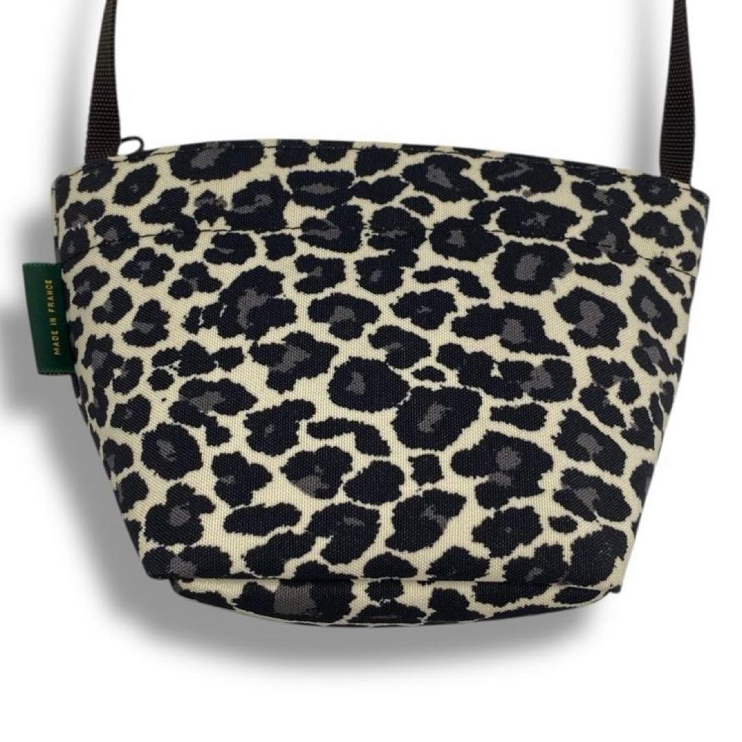 美品 エルベシャプリエ レオパード ショルダーバッグ ポシェット ナイロン 定番