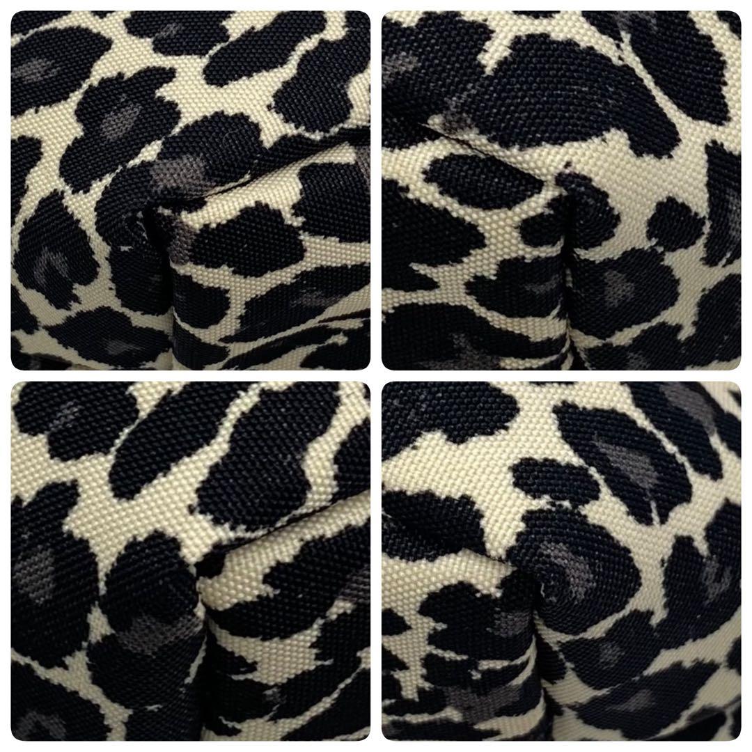 美品 エルベシャプリエ レオパード ショルダーバッグ ポシェット ナイロン 定番