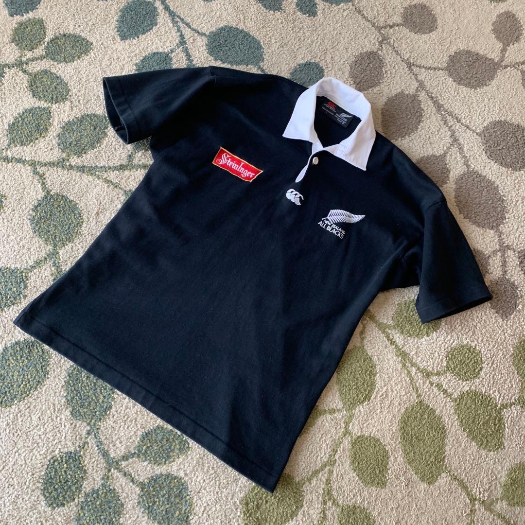 ニュージーランド　オールブラックス Steinlager ラガーシャツ S