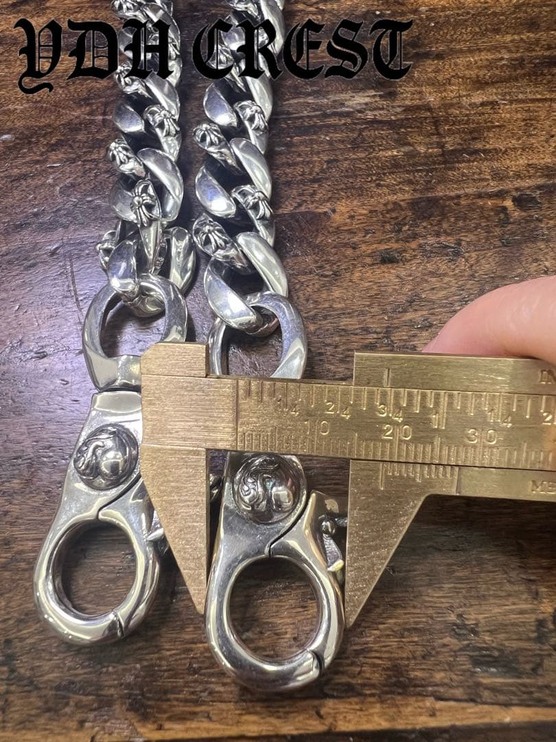 バイカー必須　ウォレット用プレーン　シルバーチェーン　QBKL17