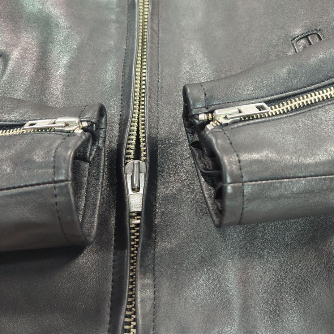 NANKAI ９レザージャケット ライダース ライナー付　キルティング　羊革本革