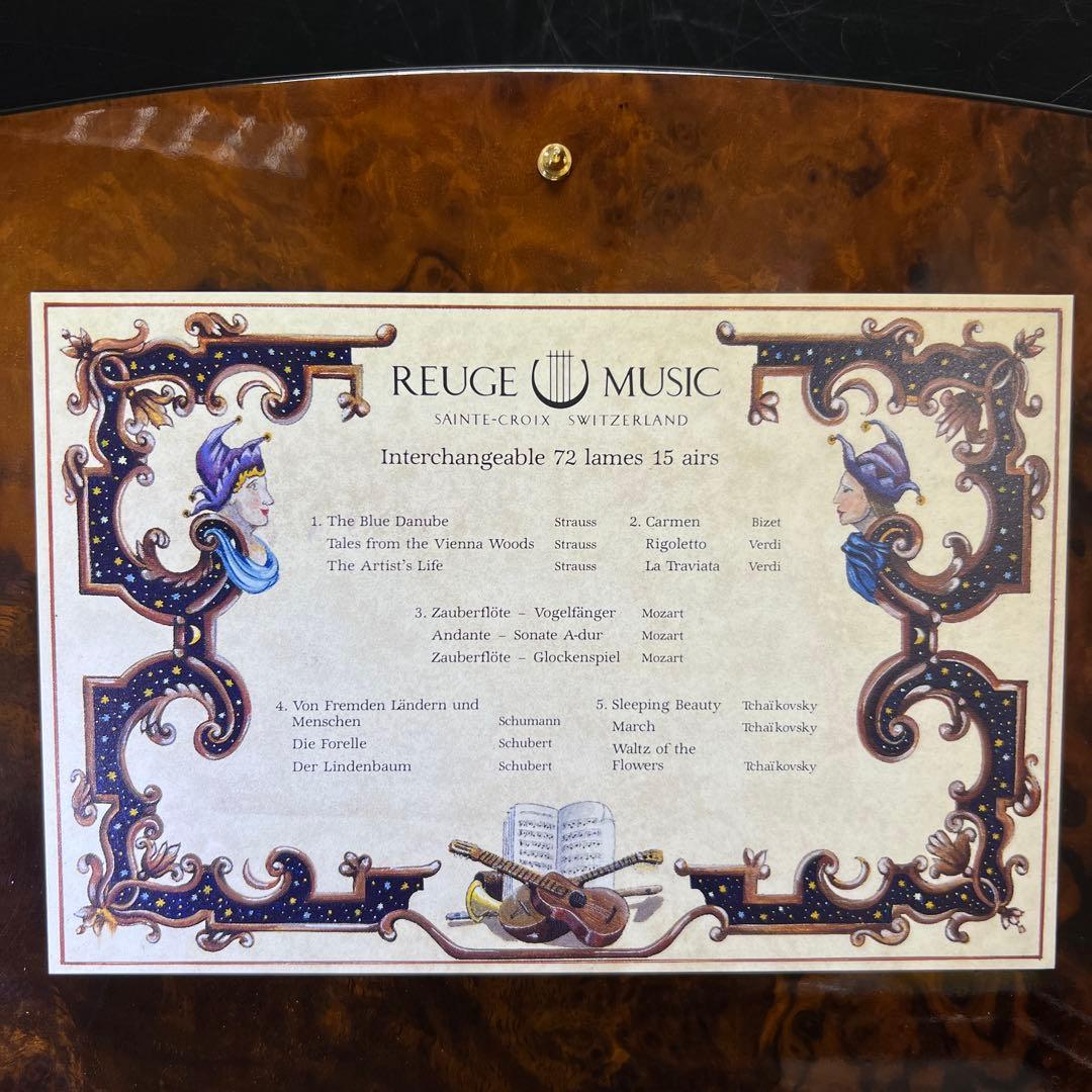 リュージュシリンダー式オルゴール　72弁15曲　東Y8-0105☆2F