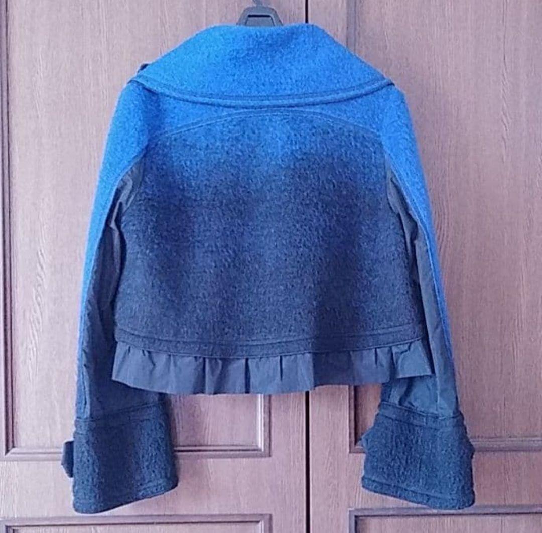 専用⭐ロイヤルブルーと黒のフード付きテーラードジャケット&スカートセット