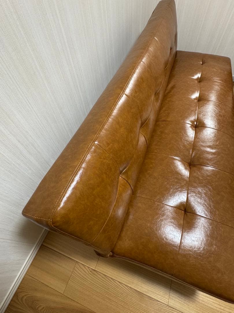 モダンデコ キャメル ソファベッド ３人掛け 175cm リクライニング