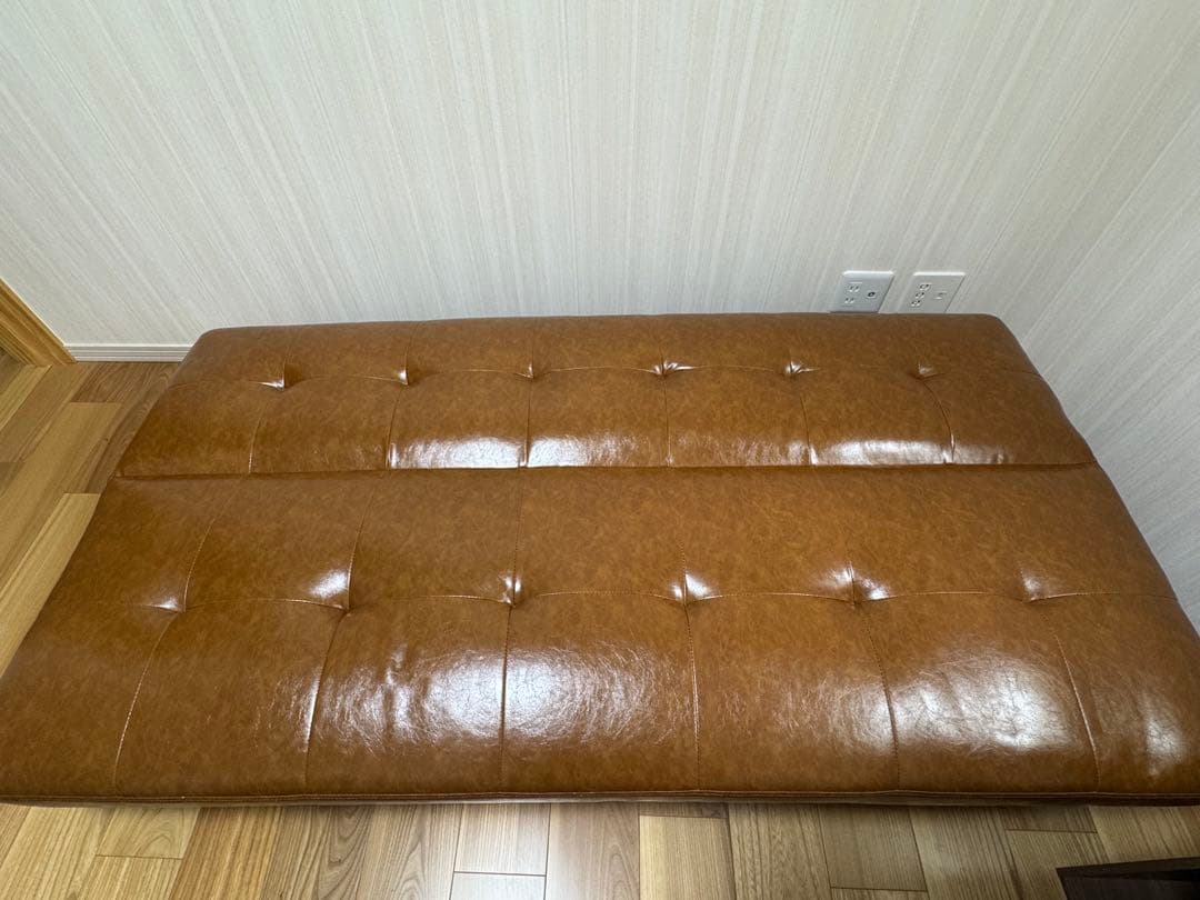 モダンデコ キャメル ソファベッド ３人掛け 175cm リクライニング