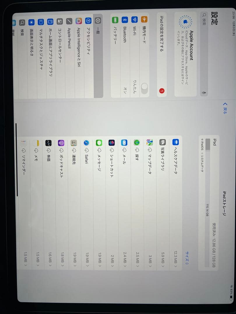 Apple iPad Air スペースグレー 本体
