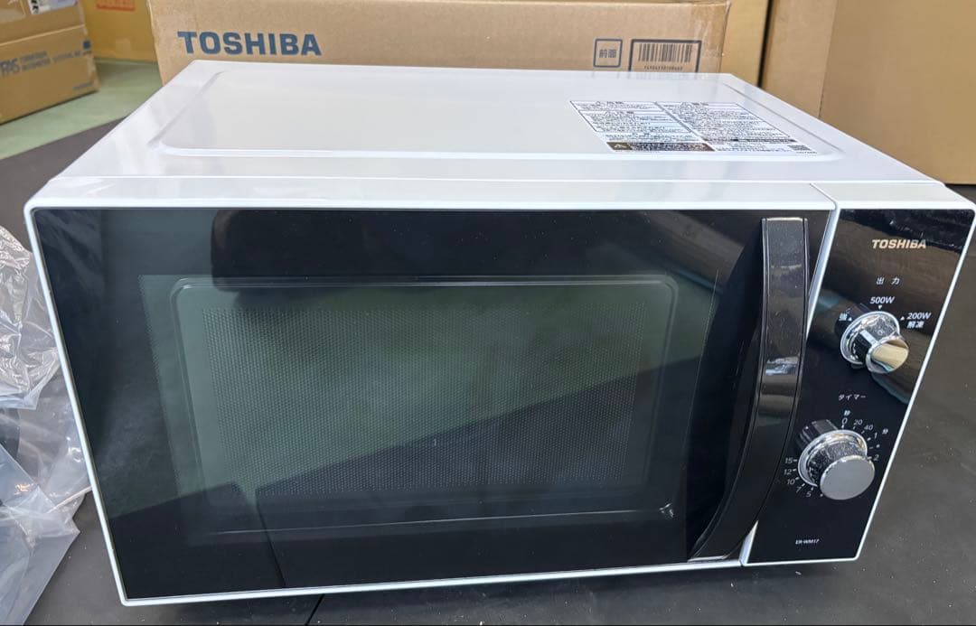 美品 TOSHIBA 単機能 電子レンジ ホワイト 庫内フラット
