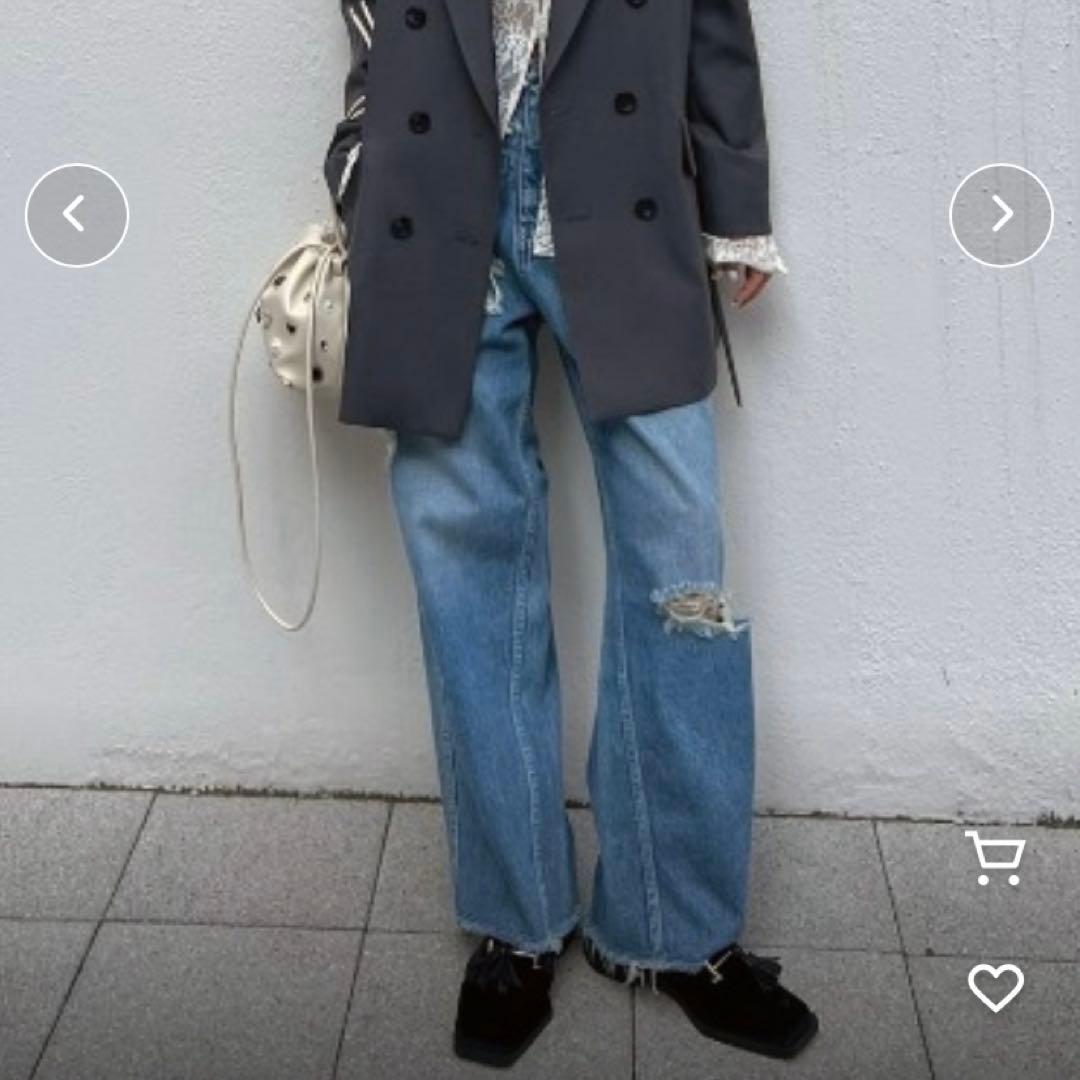 AMERI スクエアトゥ ローファー 黒 ベロア Lサイズ