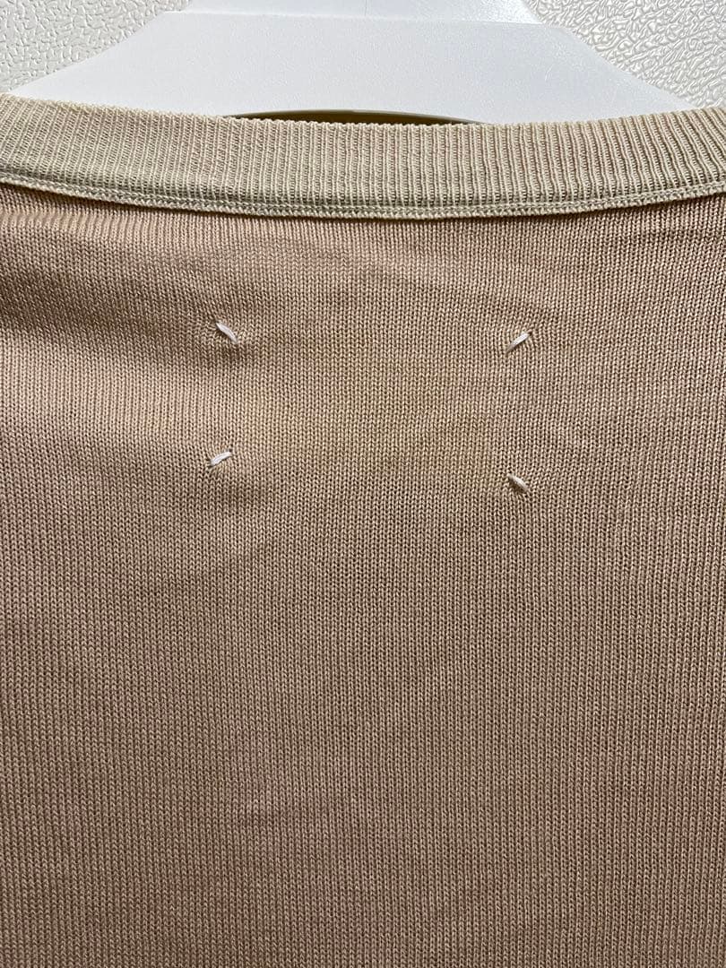 マルタンマルジェラ ベージュ Vネック セーター 長袖