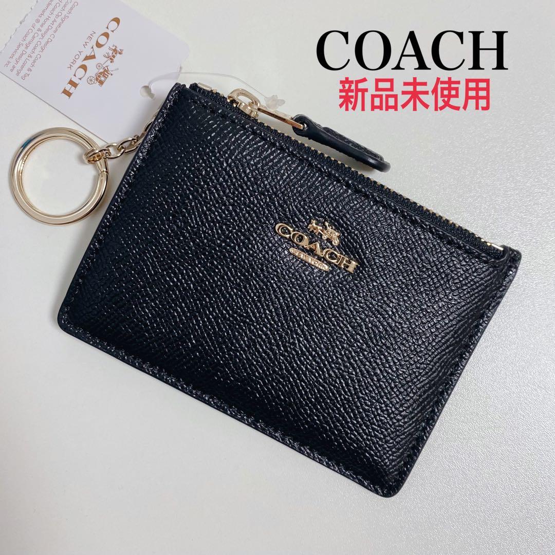 【新品未使用】COACHコーチ★ミニスキニーIDケース★ケース★黒ブラック